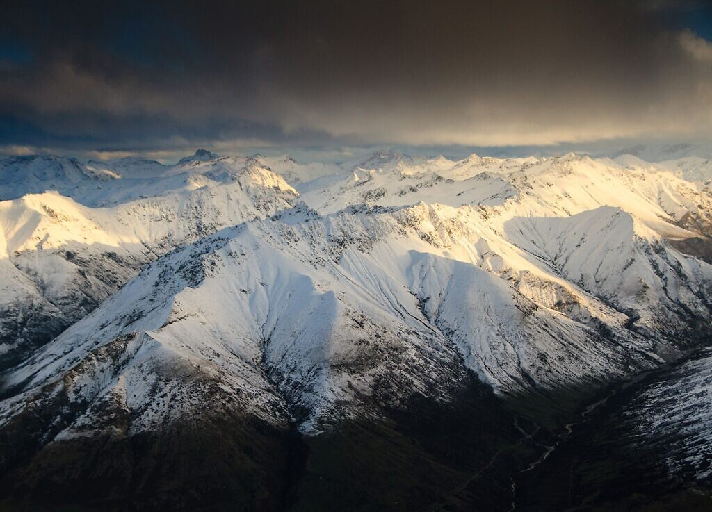 Southern Alps Aerial Photo near Lake Wakatipu