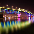 Auckland Harbour Bridge reflections